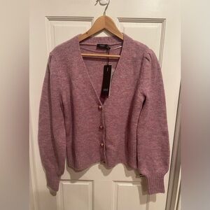 Yest Netherlands Women's Lavender Cardigan Sweater Size 4 NWT
